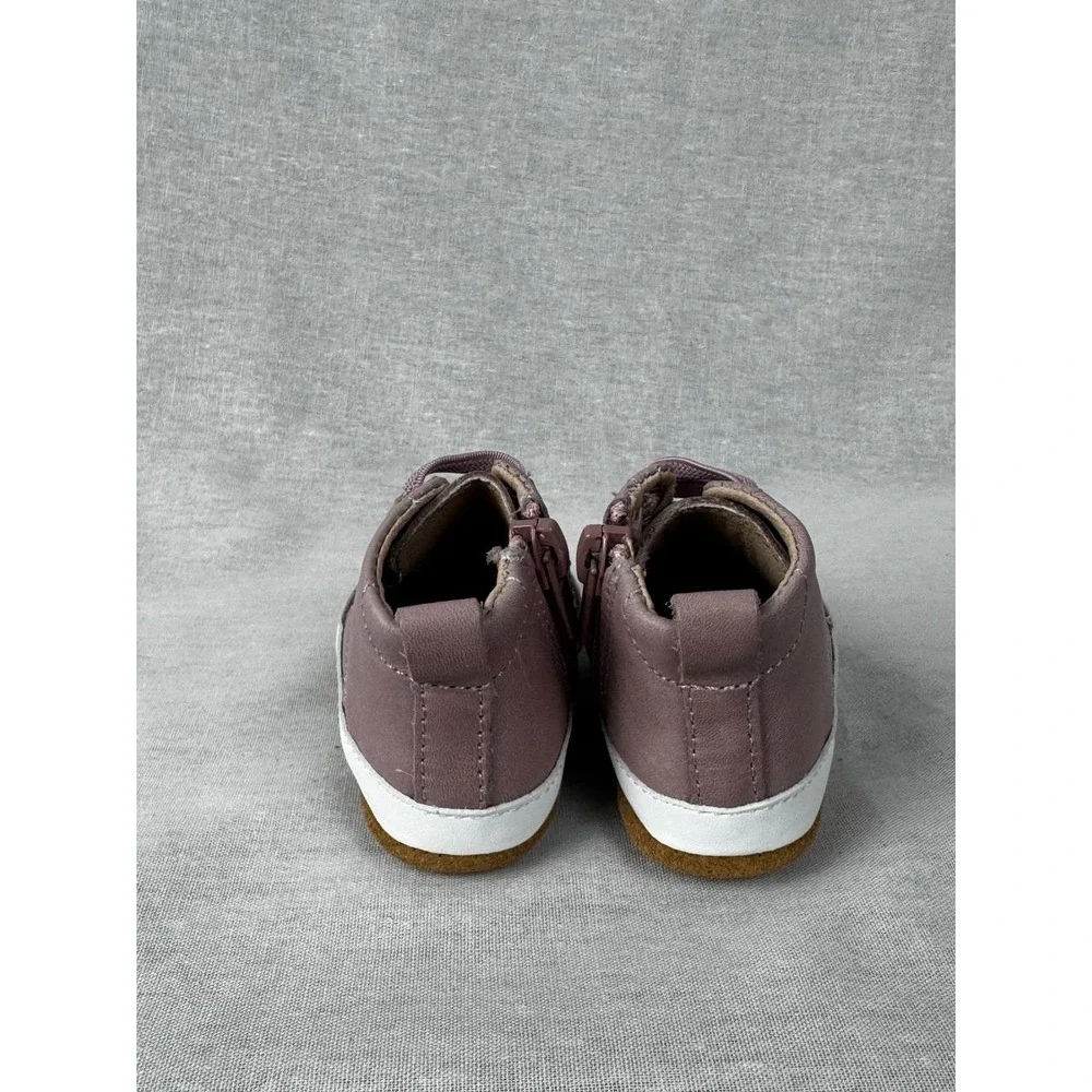 Little Love Bug Mauve Leather Minimalist High Top‎ Sneakers Baby Toddler Size 3